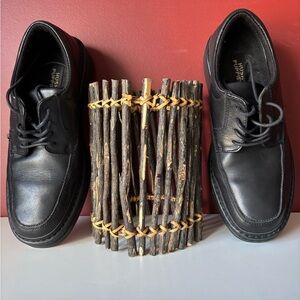 👛 (ANY 2/$40) HUSH PUPPIES Lace Up Oxford Shoes Leather Uppers 9.5